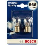 566 P21/4W Pack of 2 Bosch Original Quality Bayonet Side-Tail-Interior Bulbs 12V 21/4W - 1987301607 - BAZ15D 